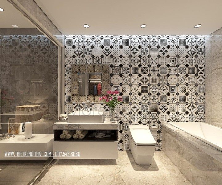 Thiết kế và thi công nội thất phòng tắm, nhà vệ sinh chung cư Imperia Garden